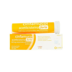 Cinfamucol acetilcisteina forte 600 mg 20 comprimidos efervescentes